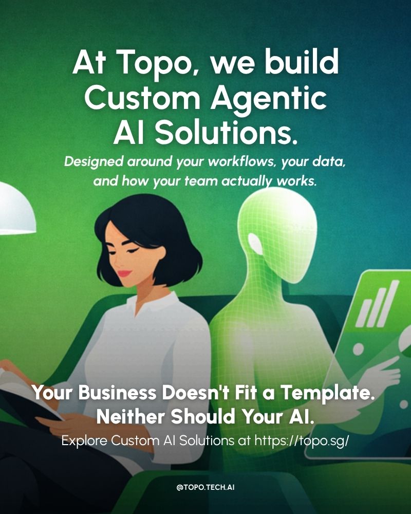 Custom agentic AI solutions post for TOPO
