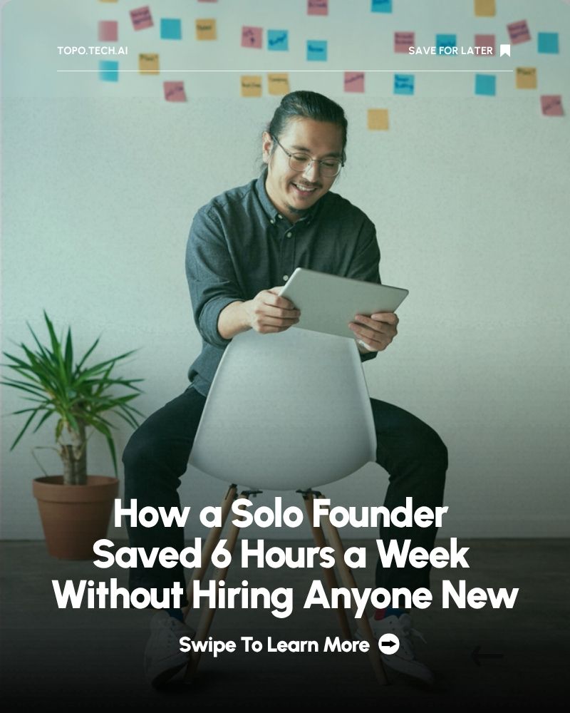 How a solo founder saved 6 hours a week carousel for TOPO